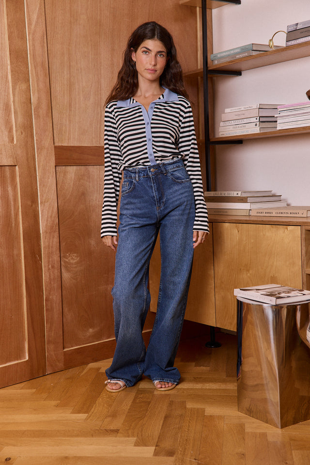 Soft Mixed Stripes Top