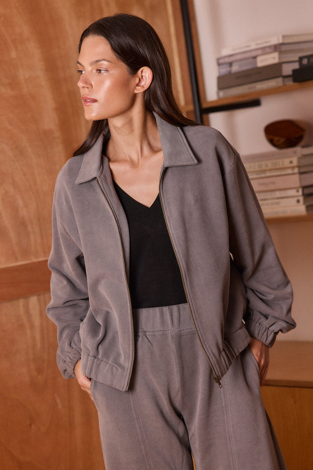 Washed French Terry Jacket