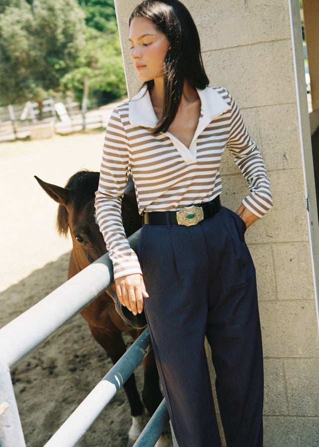 Soft Knit Polo Top