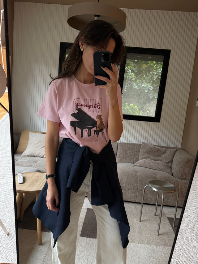 The Pianist Tee - Pink