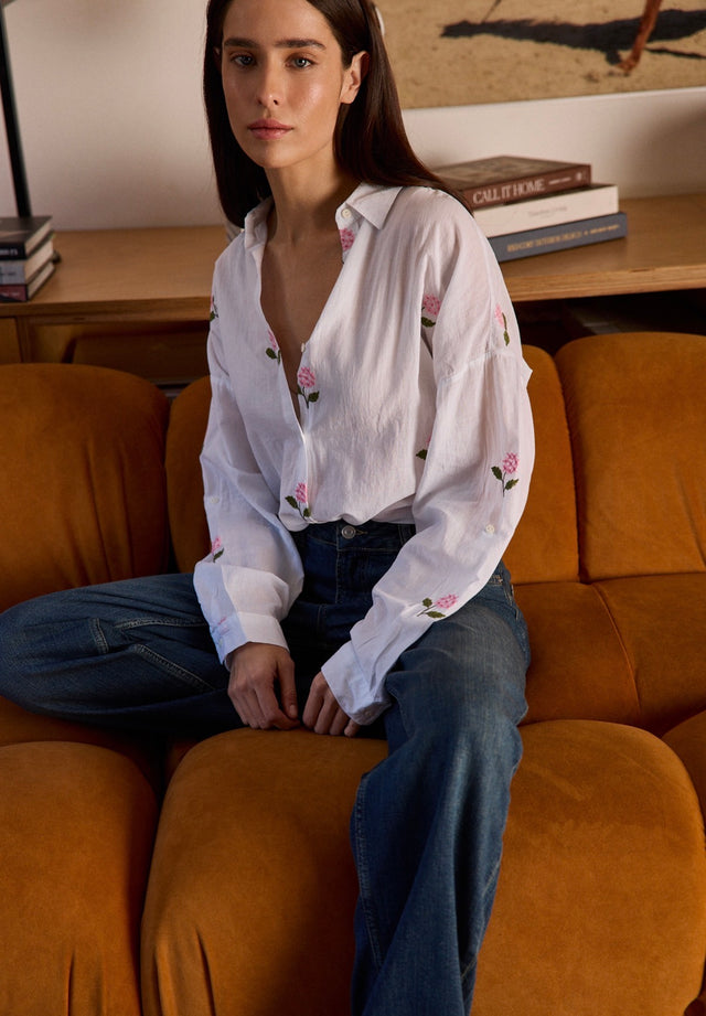 Cotton flowers blouse