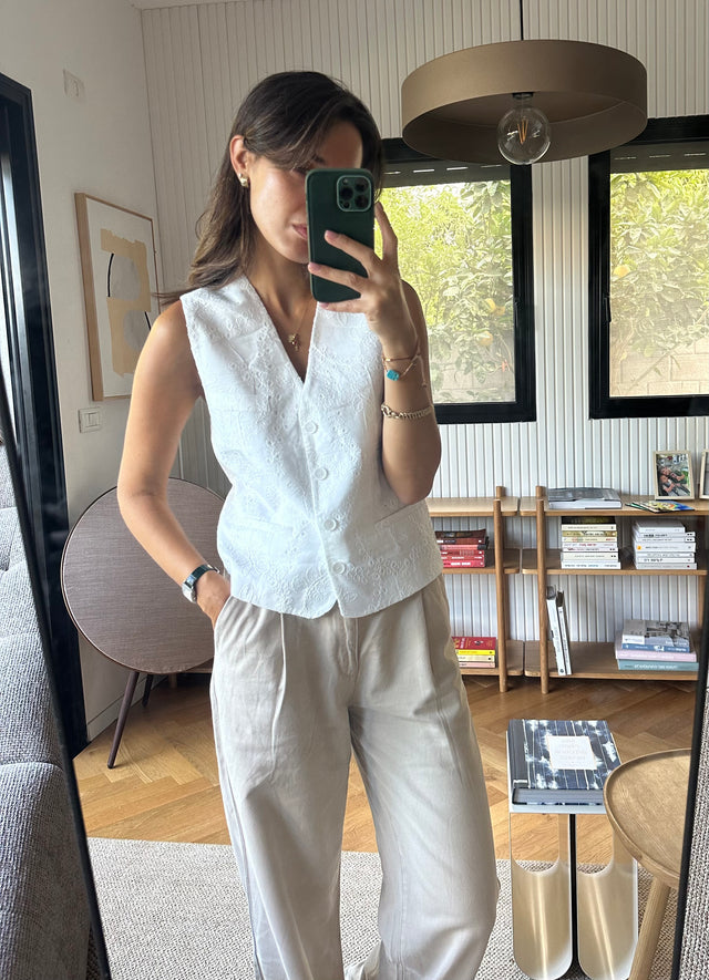 Mila embroidered vest