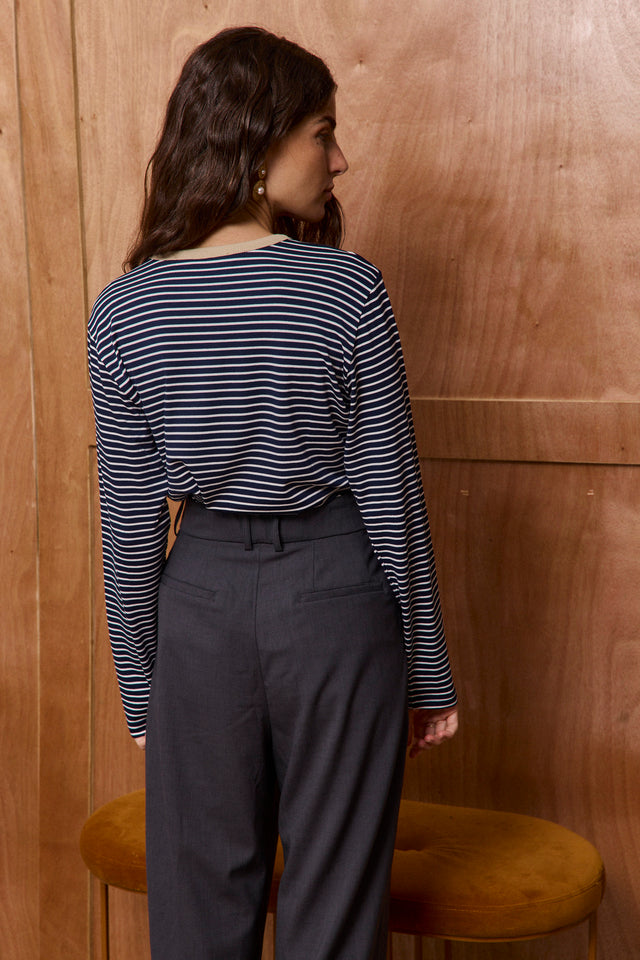 The Fine Striped - Crew Neck