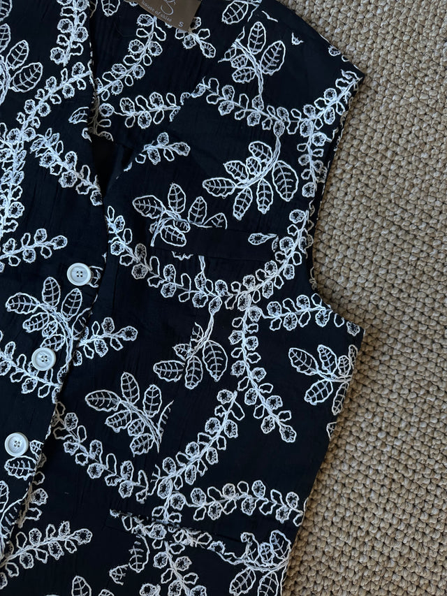 Mila embroidered vest