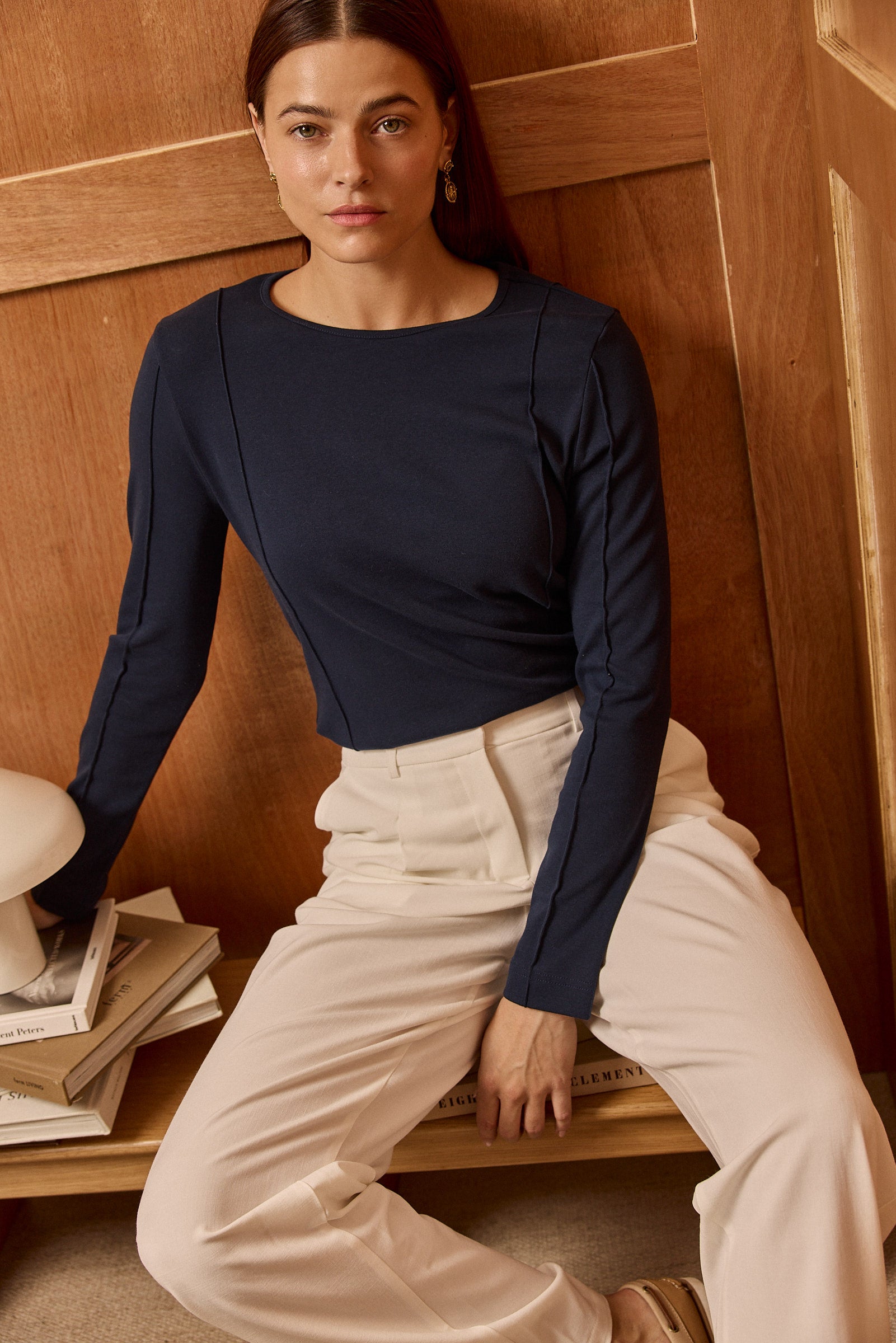 The Sculpted Top - crew neck