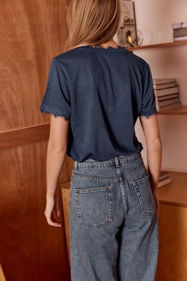The Essential Lace Top -  V Neck