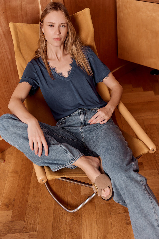 The Essential Lace Top -  V Neck