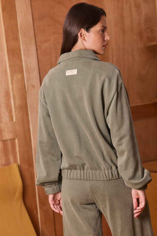 Washed French Terry Jacket