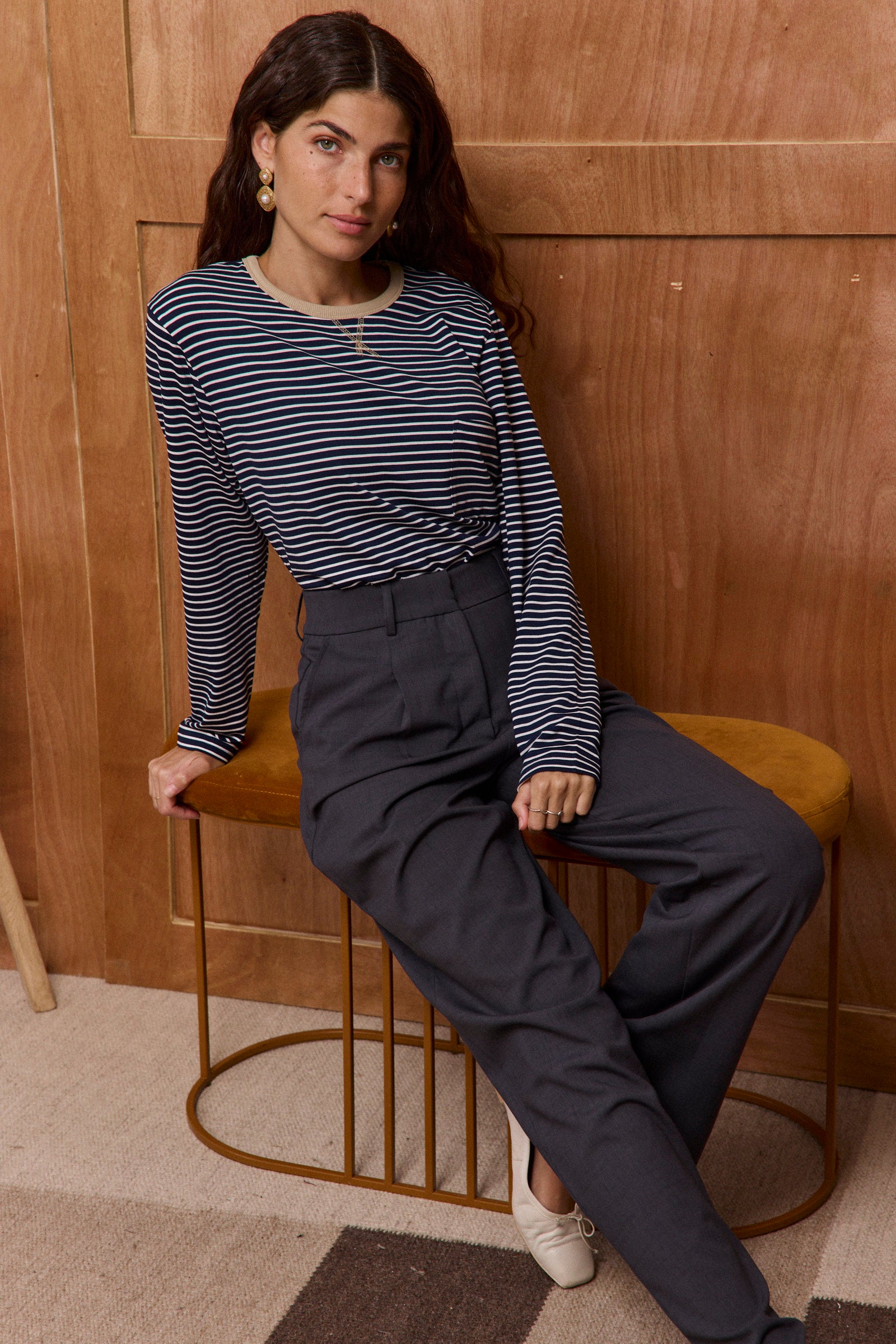 The Fine Striped - Crew Neck