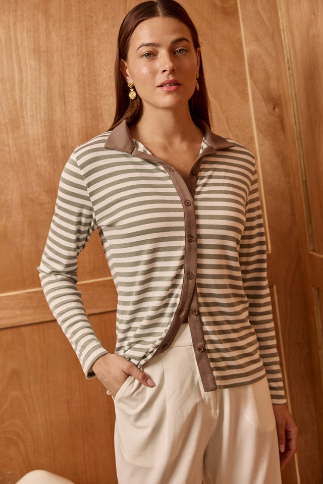 Soft Mixed Stripes Top