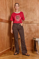 Brown Mid Rise Trousers