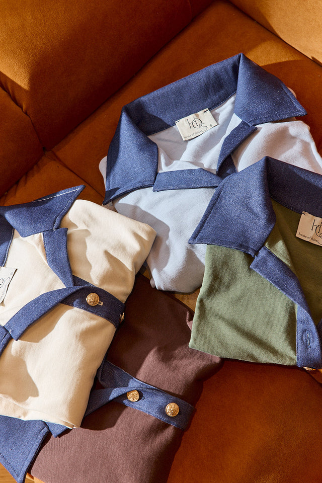 The Mixed Denim Polo