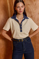 The Mixed Denim Polo