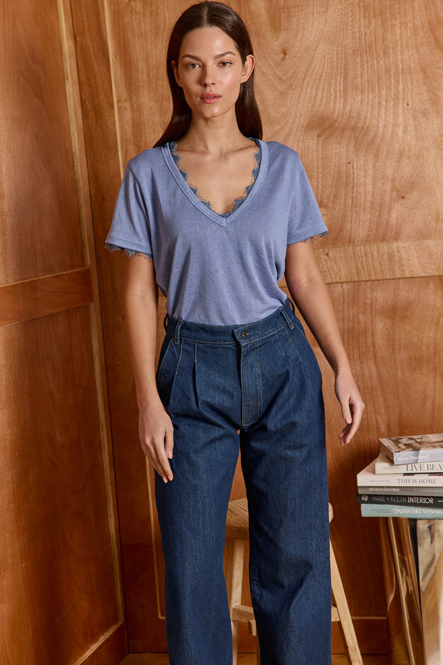 The Essential Lace Top -  V Neck