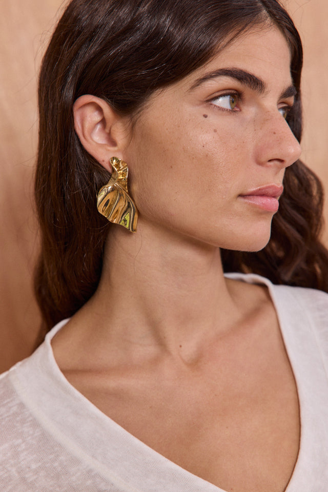 Gold Leaf Earrings