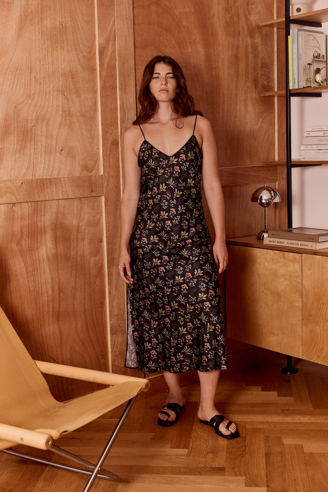 Midnight Garden Slip Dress