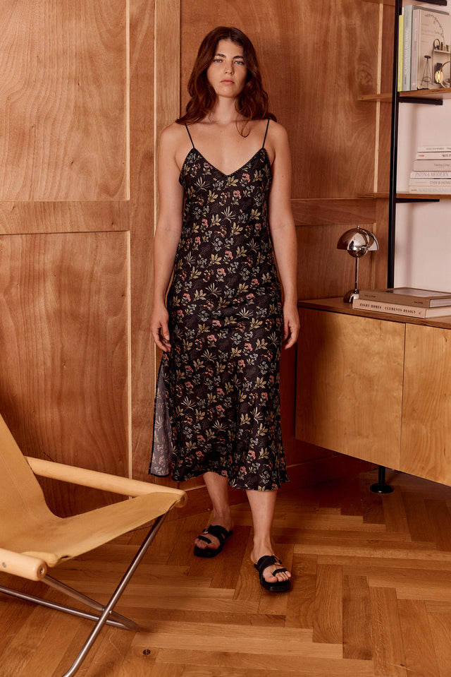 Midnight Garden Slip Dress