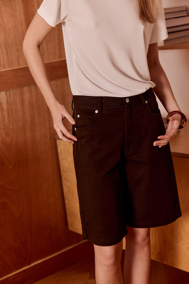 HOS soft denim Bermuda