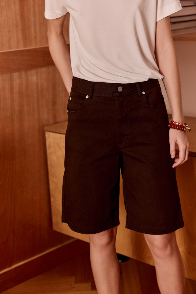 HOS soft denim Bermuda