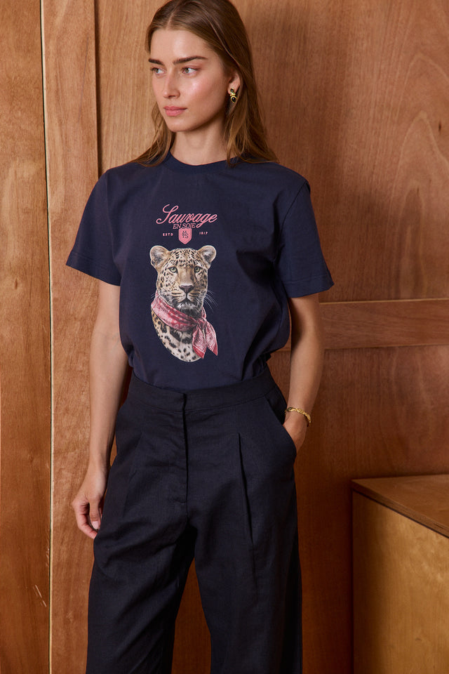 Tiger in Silk - Navy