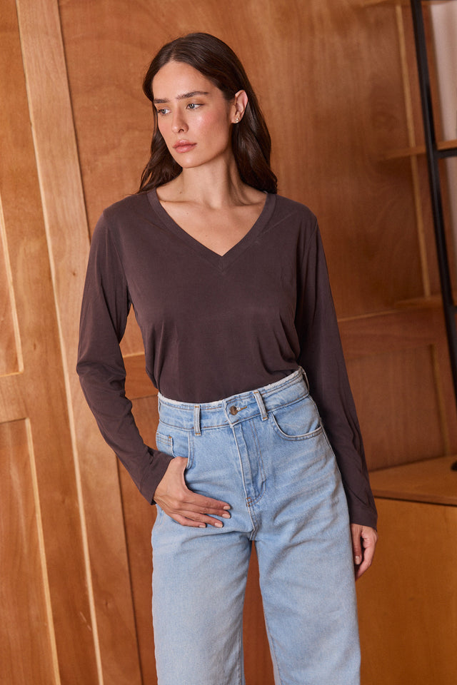 Modal Top V Neck
