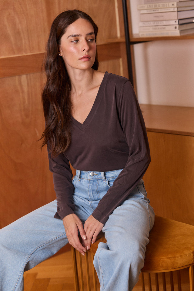 Modal Top V Neck