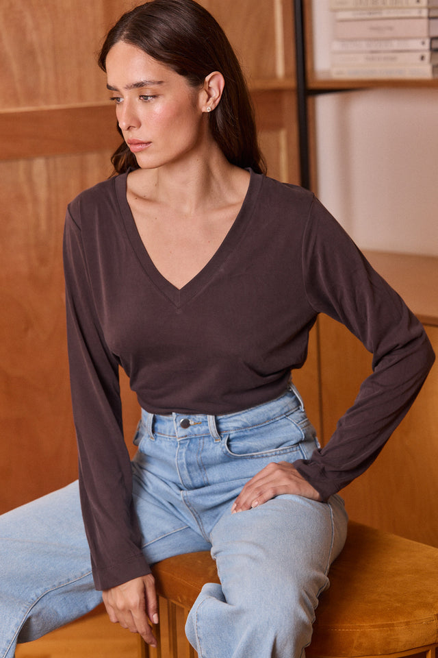 Modal Top V Neck
