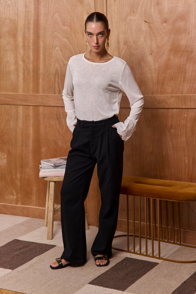Soft Cotton Relaxed Trousers
