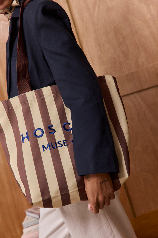 HOS Striped Canvas Tote