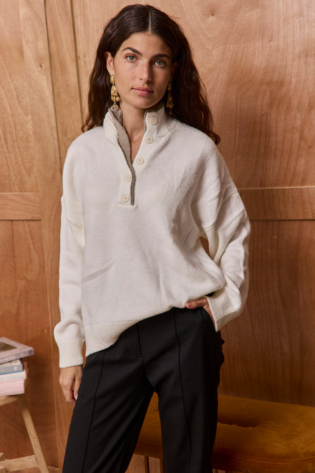 The Oversized Polo Sweater