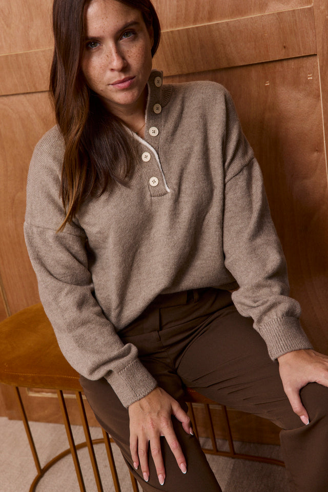 The Oversized Polo Sweater