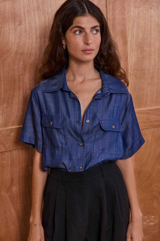 HOS Cupro Denim Shirt