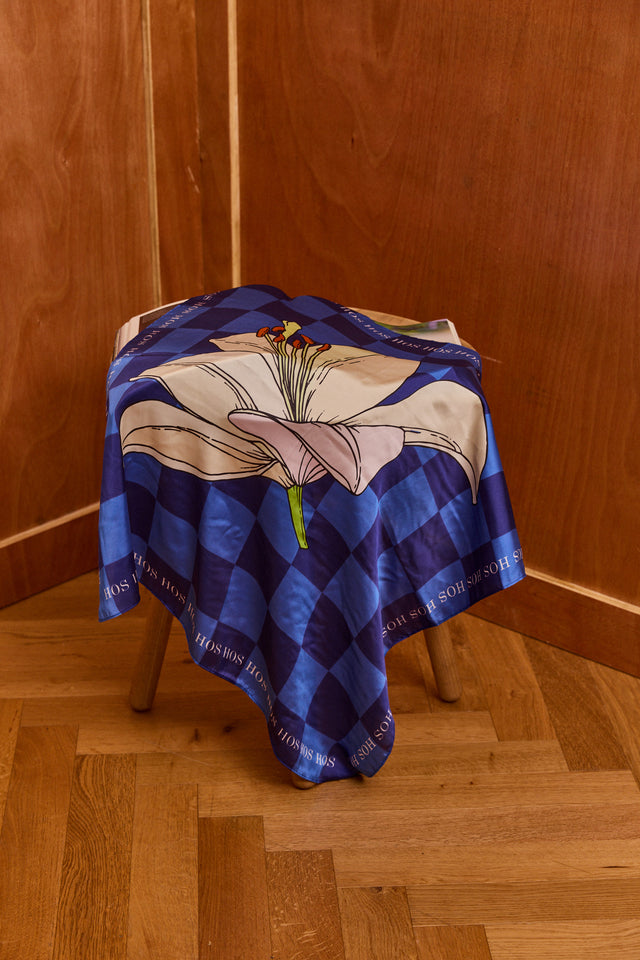 Flower House Satin Scarf