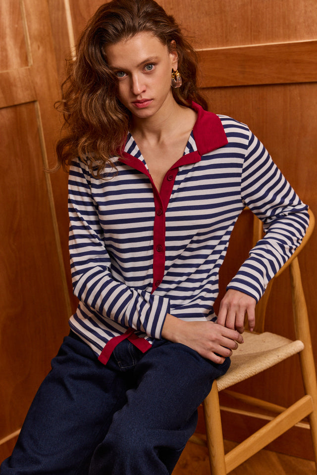 Soft Mixed Stripes Top