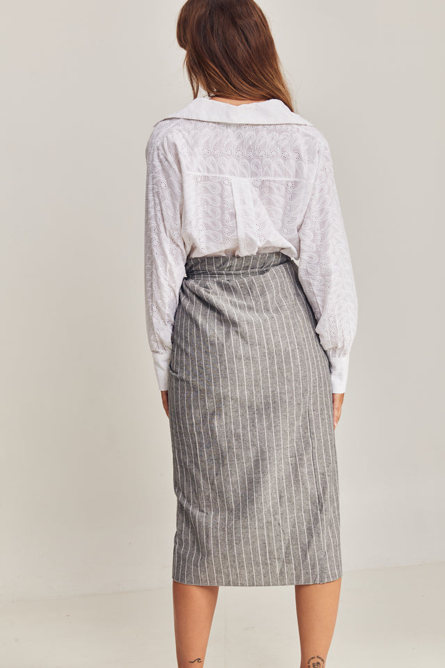 Linen Dust Wrap Skirt