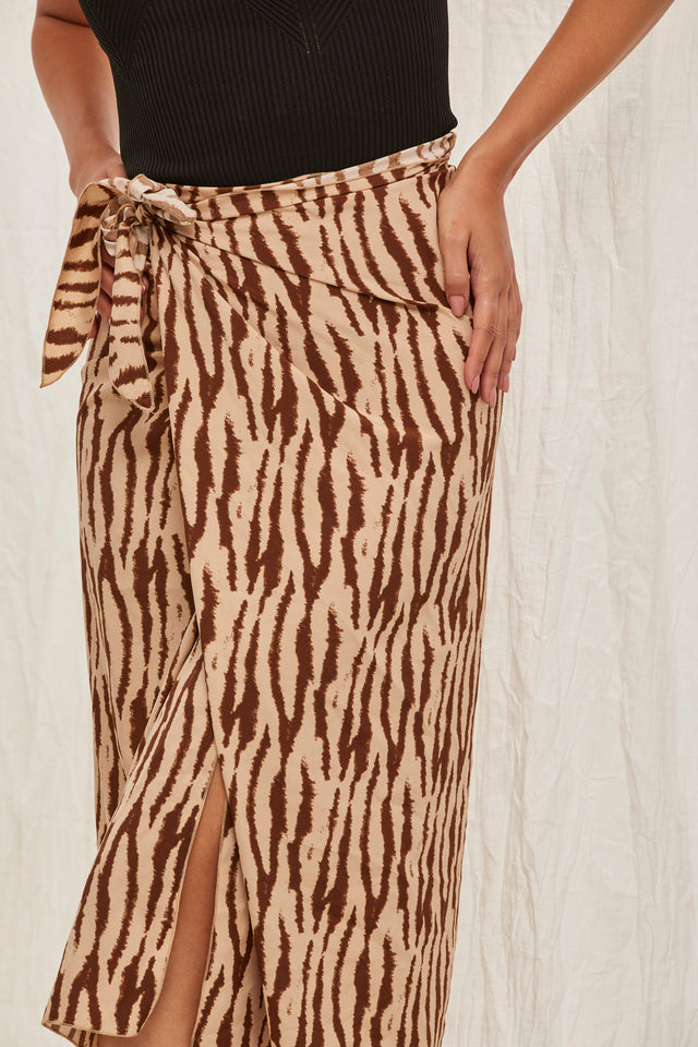 New Zebra Wrap Skirt