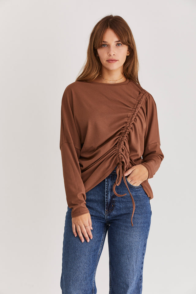 The Ruched Drawstring Shirt