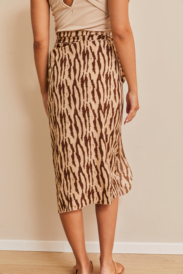 New Zebra Wrap Skirt